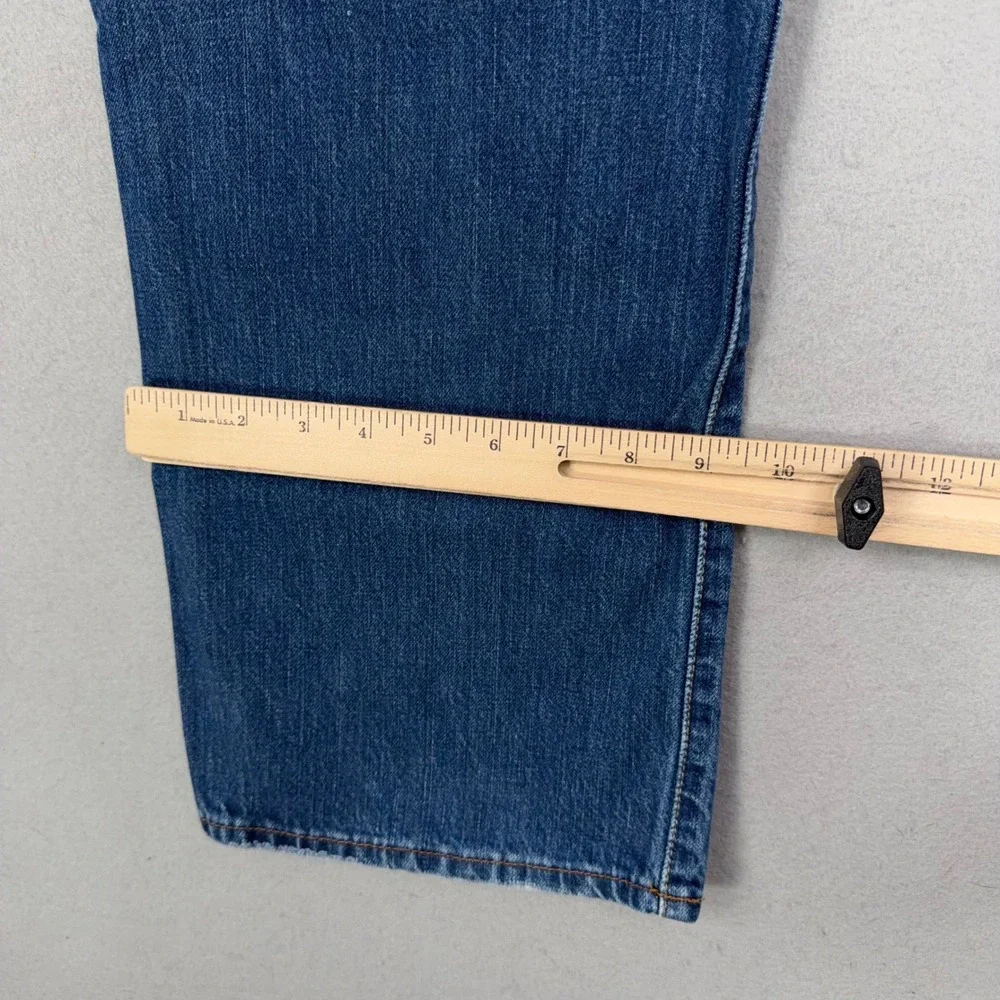 Lucky Brand Jeans Mens 34 Blue Woodsmen Vintage Straight Leg Denim Workwear